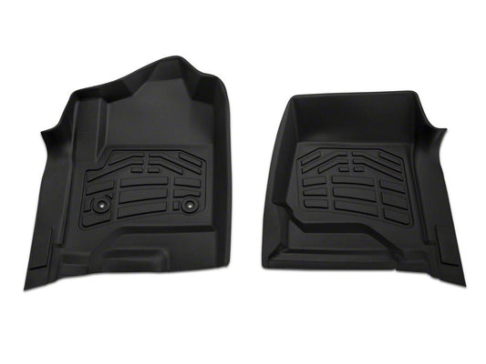 RedRock Sure-Fit Front and Second Row Floor Liners; Black (14-18 Silverado 1500 Crew Cab)