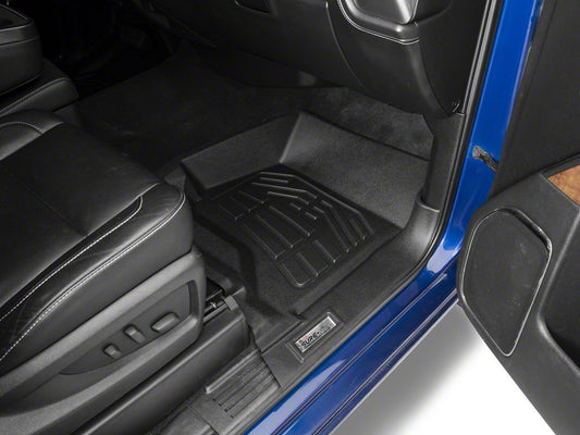 RedRock Sure-Fit Front and Second Row Floor Liners; Black (14-18 Silverado 1500 Double Cab)