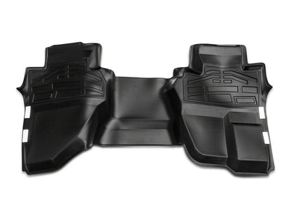 RedRock Sure-Fit Front and Second Row Floor Liners; Black (14-18 Silverado 1500 Double Cab)