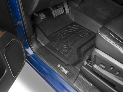 RedRock Sure-Fit Front and Second Row Floor Liners; Black (14-18 Silverado 1500 Double Cab)