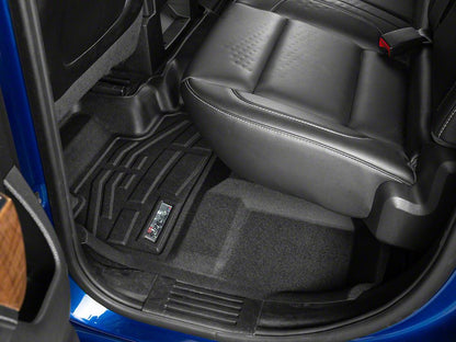 RedRock Sure-Fit Front and Second Row Floor Liners; Black (14-18 Silverado 1500 Double Cab)