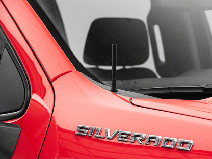 RedRock Short Billet Black Antenna; 5-Inch (99-25 Silverado 1500)