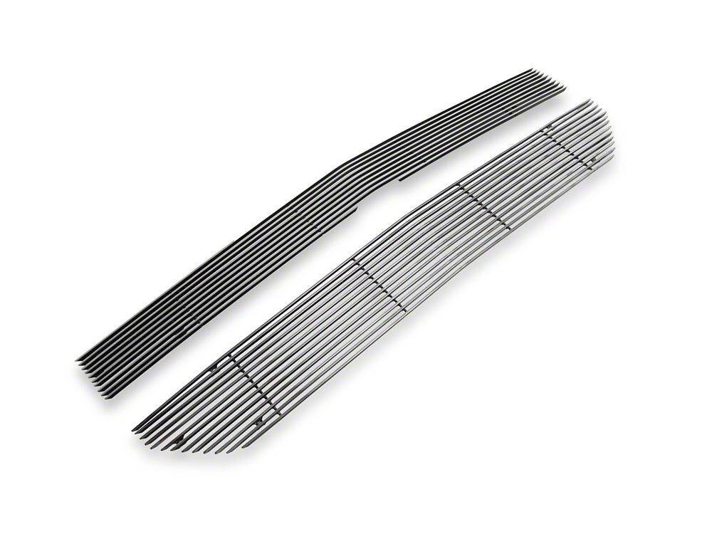 RedRock Modern Billet Upper Grille Overlay; Polished (16-18 Silverado 1500 w/o Z71 Package)