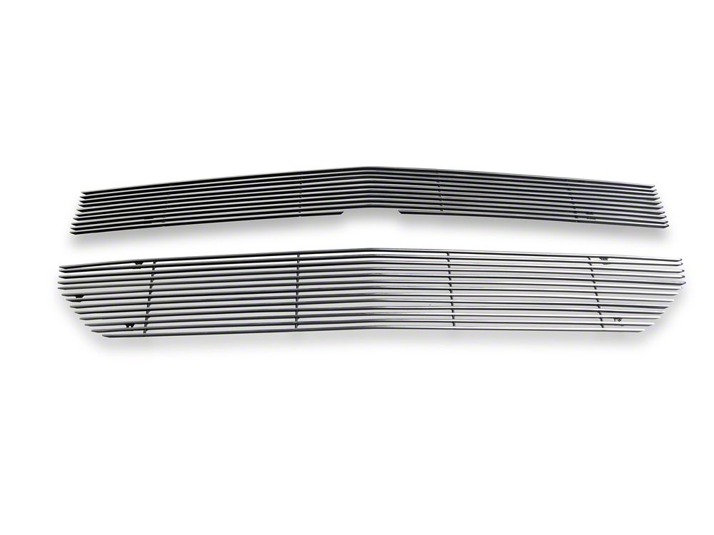 RedRock Modern Billet Upper Grille Overlay; Polished (16-18 Silverado 1500 w/o Z71 Package)