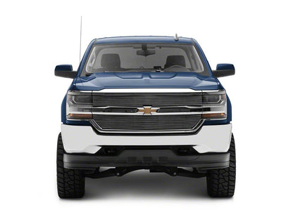 RedRock Modern Billet Upper Grille Overlay; Polished (16-18 Silverado 1500 w/o Z71 Package)