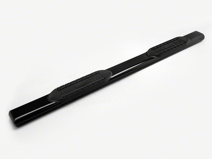 RedRock 6-Inch Oval Straight End Side Step Bars; Black (07-13 Silverado 1500 Crew Cab)