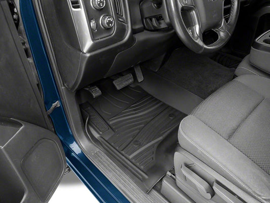 RedRock Molded Front Floor Liners; Black (14-18 Silverado 1500)