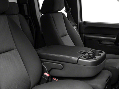 RedRock Replacement Leather Center Console Cover Only; Black (07-13 Silverado 1500)