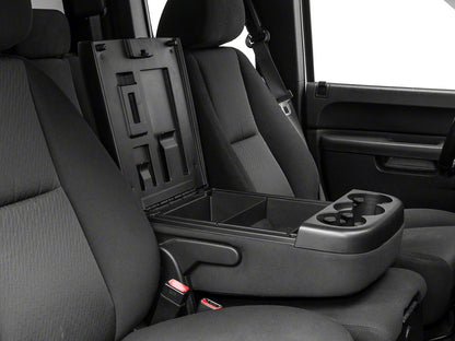 RedRock Replacement Leather Center Console Cover Only; Black (07-13 Silverado 1500)