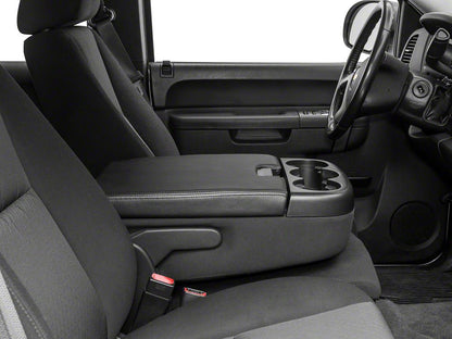 RedRock Replacement Leather Center Console Cover Only; Black (07-13 Silverado 1500)