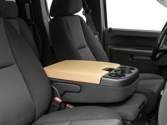 RedRock Replacement Leather Center Console Cover Only; Tan (07-13 Silverado 1500)