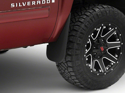 RedRock Molded Mud Guards; Front and Rear (07-13 Silverado 1500 w/o OE Fender Flares)