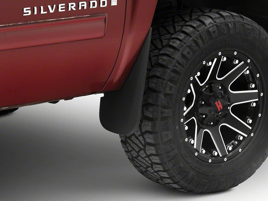 RedRock Molded Mud Guards; Front and Rear (07-13 Silverado 1500 w/o OE Fender Flares)