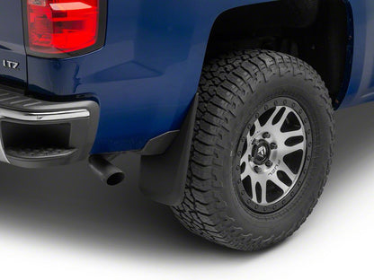 RedRock Molded Mud Guards; Front and Rear (14-18 Silverado 1500 w/o OE Fender Flares)