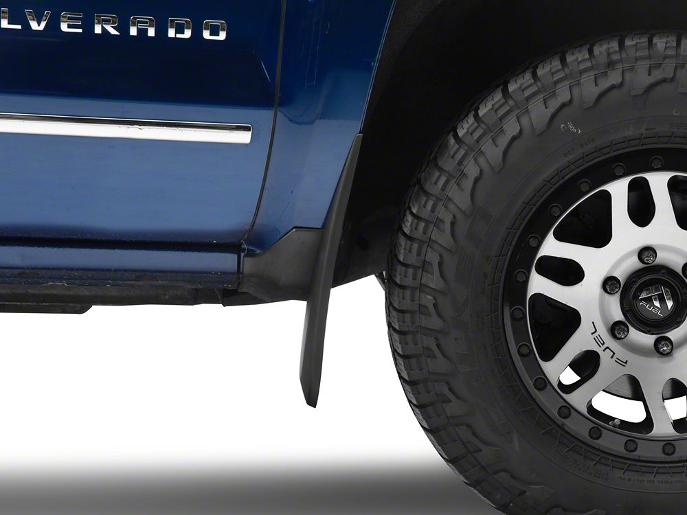 RedRock Molded Mud Guards; Front and Rear (14-18 Silverado 1500 w/o OE Fender Flares)