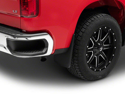 RedRock Molded Mud Guards; Front and Rear (19-25 Silverado 1500 w/o Factory Fender Flares)