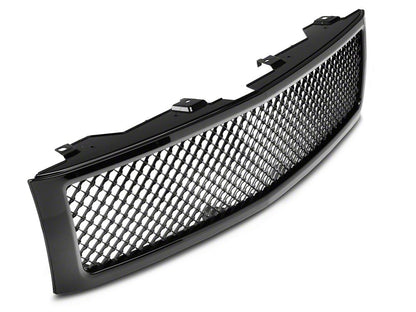 RedRock Mesh Upper Replacement Grille; Black (07-13 Silverado 1500)