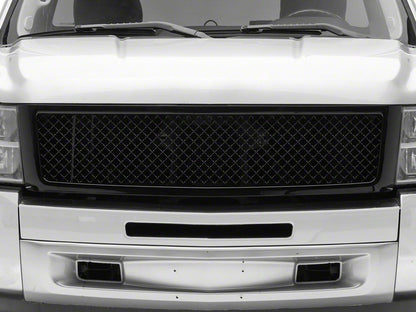 RedRock Mesh Upper Replacement Grille; Black (07-13 Silverado 1500)