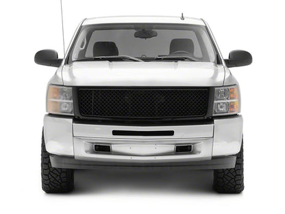 RedRock Mesh Upper Replacement Grille; Black (07-13 Silverado 1500)