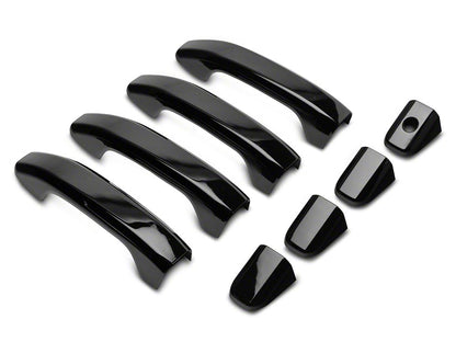 RedRock Door Handle Covers; Black (14-18 Silverado 1500 Crew Cab)