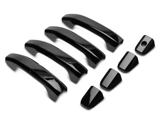 RedRock Door Handle Covers; Black (14-18 Silverado 1500 Crew Cab)