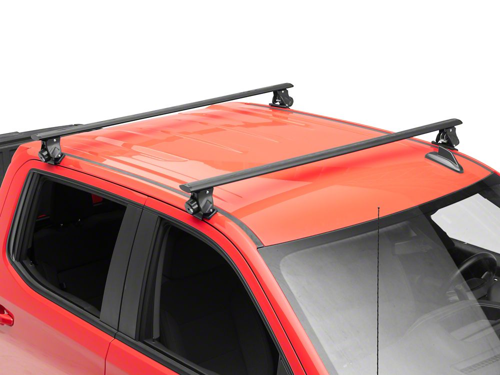 RedRock Cross Bar Roof Rack; Black; 60-Inch (14-25 Silverado 1500)