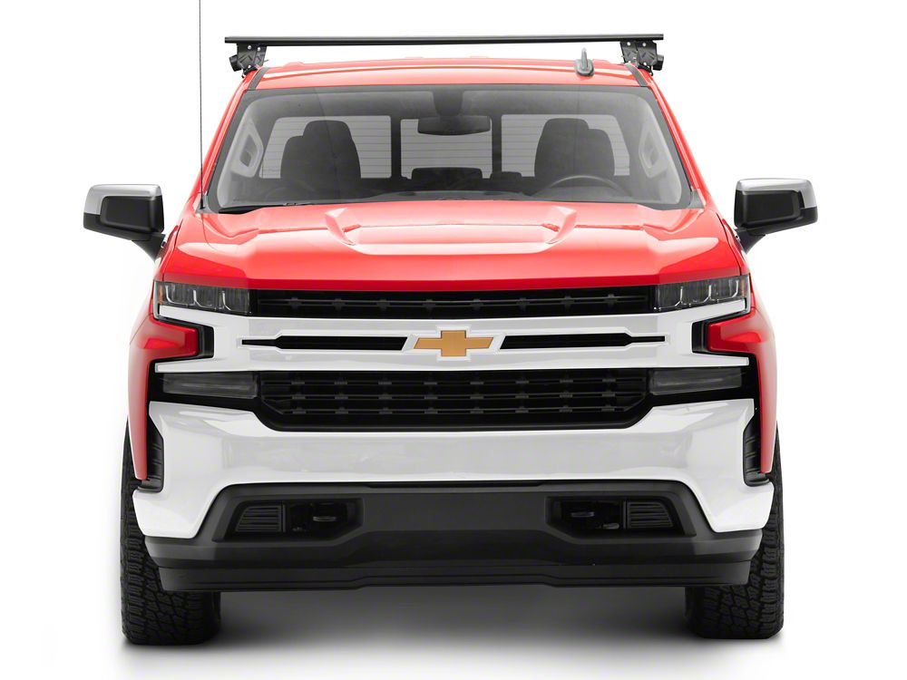 RedRock Cross Bar Roof Rack; Black; 60-Inch (14-25 Silverado 1500)