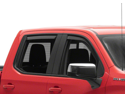 RedRock In-Channel Window Deflectors (19-25 Silverado 1500 Crew Cab)