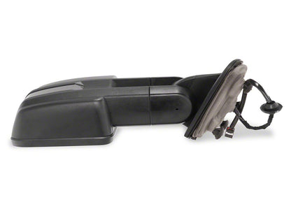 RedRock Powered Heated Towing Mirrors with Ambient Temp Sensor and Smoked LED Turn Signals; Black (14-16 Silverado 1500)