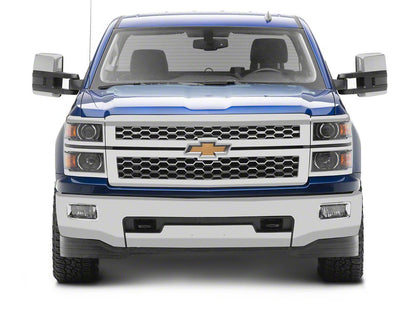 RedRock Powered Heated Towing Mirrors with Smoked Amber LED Turn Signal; Chrome (14-17 Silverado 1500)