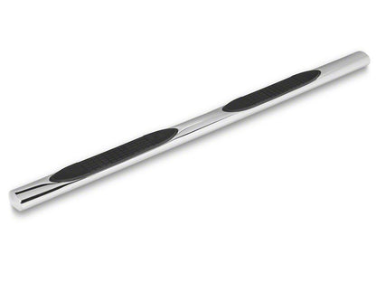 RedRock 4-Inch Oval Straight Side Step Bars; Stainless Steel (19-25 Silverado 1500 Double Cab)