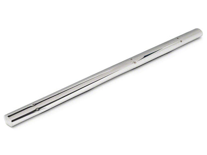 RedRock 4-Inch Oval Straight Side Step Bars; Stainless Steel (19-25 Silverado 1500 Double Cab)