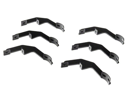 RedRock 4-Inch Oval Straight Side Step Bars; Stainless Steel (19-25 Silverado 1500 Double Cab)