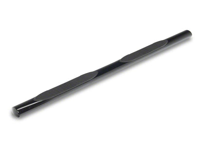 RedRock 4-Inch Oval Straight Side Step Bars; Black (19-25 Silverado 1500 Double Cab)