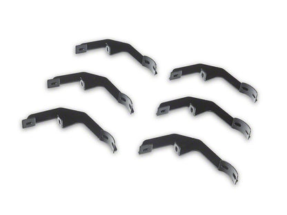 RedRock 4-Inch Oval Straight Side Step Bars; Black (19-25 Silverado 1500 Double Cab)