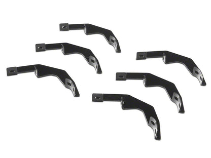 RedRock 5-Inch Oval Bent Wheel to Wheel Side Step Bars; Stainless Steel (19-25 Silverado 1500 Double Cab)