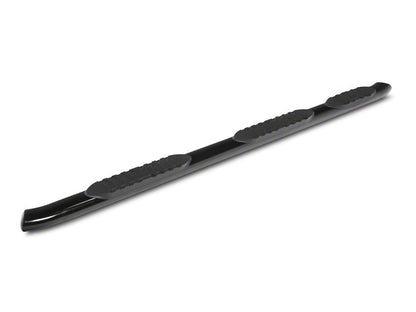 RedRock 5-Inch Oval Bent Wheel to Wheel Side Step Bars; Black (19-25 Silverado 1500 Double Cab)