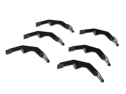 RedRock 5-Inch Oval Bent Wheel to Wheel Side Step Bars; Black (19-25 Silverado 1500 Double Cab)