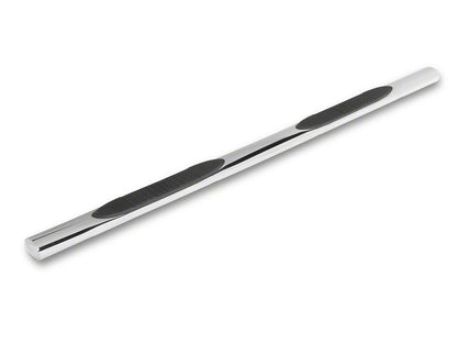 RedRock 4-Inch Oval Straight Side Step Bars; Stainless Steel (19-25 Silverado 1500 Crew Cab)