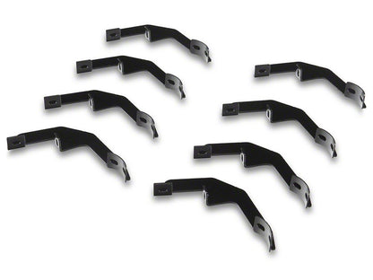RedRock 4-Inch Oval Straight Side Step Bars; Black (19-25 Silverado 1500 Crew Cab)
