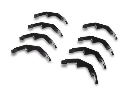 RedRock 5-Inch Oval Bent Wheel to Wheel Side Step Bars; Stainless Steel (19-25 Silverado 1500 Crew Cab w/ 5.80-Foot Short Box)