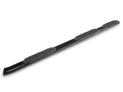 RedRock 5-Inch Oval Bent Wheel to Wheel Side Step Bars; Black (19-25 Silverado 1500 Crew Cab w/ 6.50-Foot Standard Box)