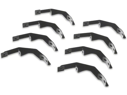 RedRock 5-Inch Oval Bent Wheel to Wheel Side Step Bars; Black (19-25 Silverado 1500 Crew Cab w/ 6.50-Foot Standard Box)