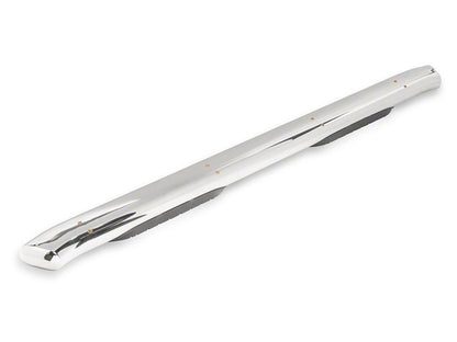 RedRock 6-Inch Oval Bent End Side Step Bars; Stainless Steel (19-25 Silverado 1500 Crew Cab)