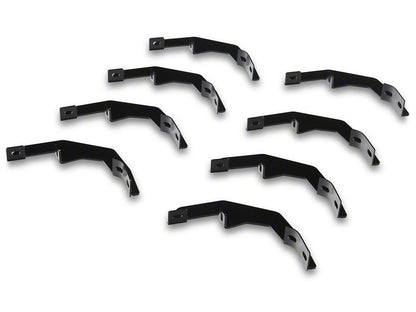 RedRock 6-Inch Oval Bent End Side Step Bars; Black (19-25 Silverado 1500 Crew Cab)