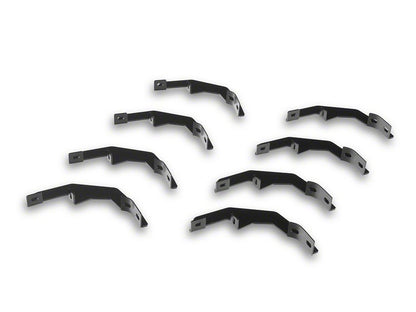 RedRock 6-Inch Oval Straight End Side Step Bars; Stainless Steel (19-25 Silverado 1500 Crew Cab)