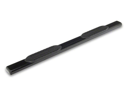 RedRock 6-Inch Oval Straight End Side Step Bars; Black (19-25 Silverado 1500 Crew Cab)