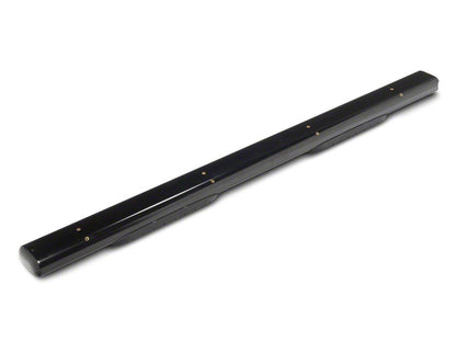 RedRock 6-Inch Oval Straight End Side Step Bars; Black (19-25 Silverado 1500 Crew Cab)