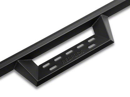 RedRock 4-Inch Drop TC1 Running Boards; Textured Black (07-18 Silverado 1500 Crew Cab)