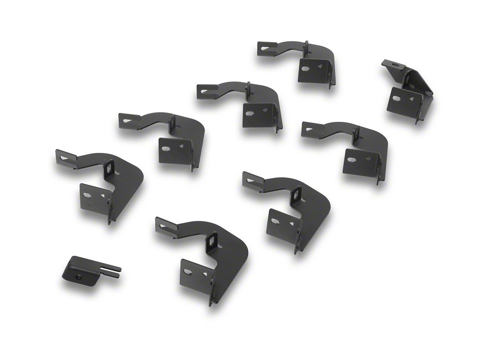RedRock 4-Inch Drop TC1 Running Boards; Textured Black (07-18 Silverado 1500 Crew Cab)